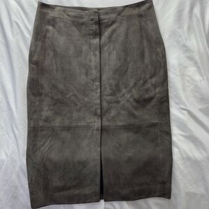 Judith & Charles Grey Suede Pencil Skirt Size 10